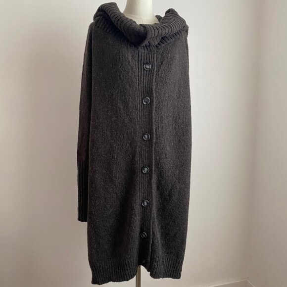 NWT BCBG MaxAzria Sweater Cardigan Coat Long Line Wool Alpaca Blend Size M/L - Picture 3 of 15